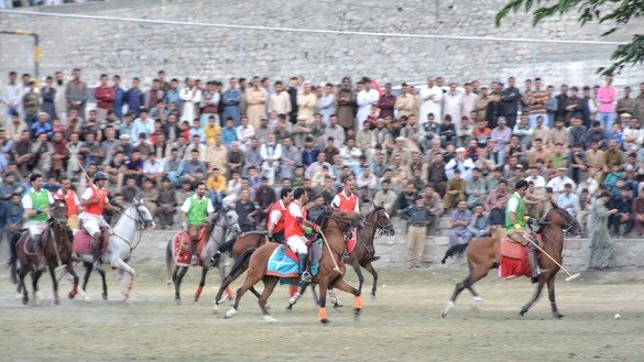Spectators watch a polo match in Skardu in September. [Alamgir Khan]
