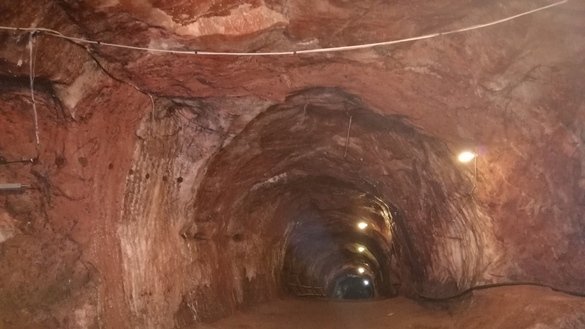 The interior of the Khewra Salt Mine is shown July 7. [Syed Abdul Basit]