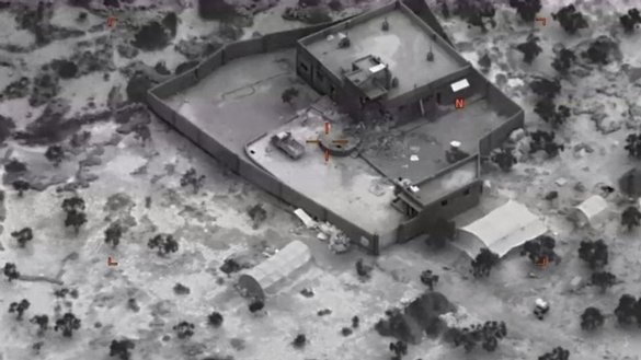 A photo released by US Central Command shows the compound where ISIS leader Abu Bakr al-Baghdadi was hiding moments before US special forces killed the terrorist leader October 26, 2019.
